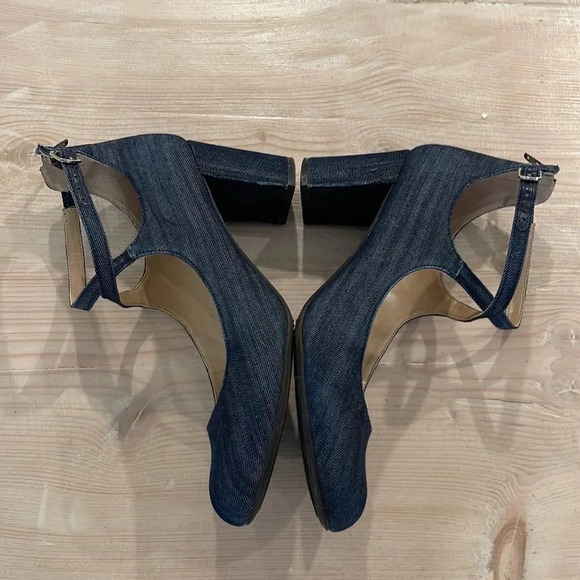 Denim chunky block heels - Picture 5 of 6